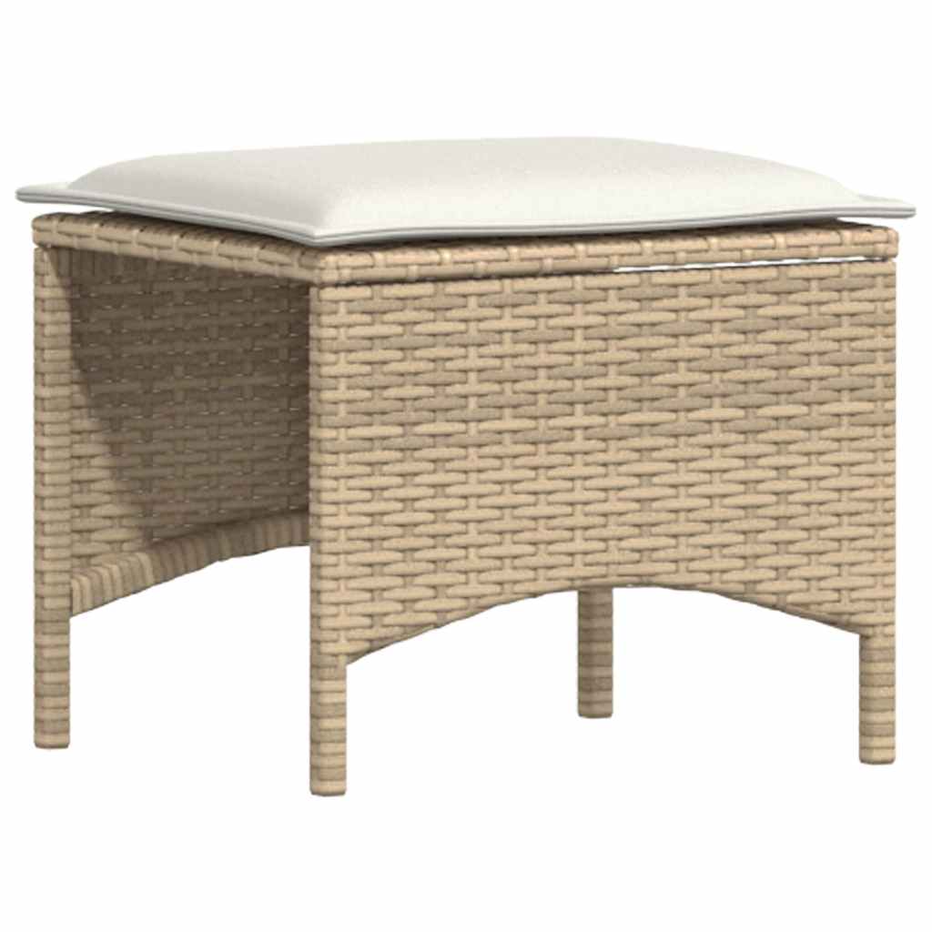 Salon de jardin avec coussins 4 pcs beige résine tressée - XIOS