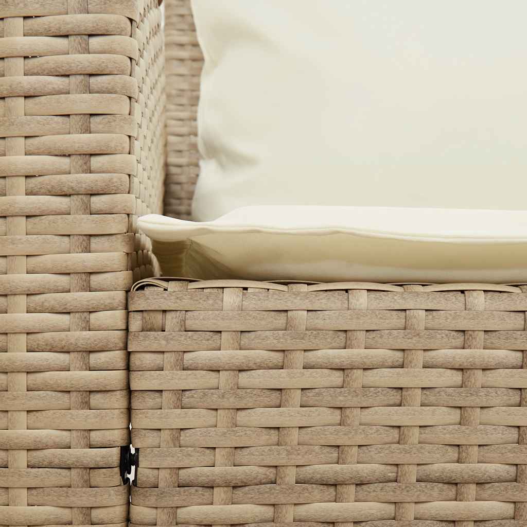 Salon de jardin avec coussins 4 pcs beige résine tressée - XIOS