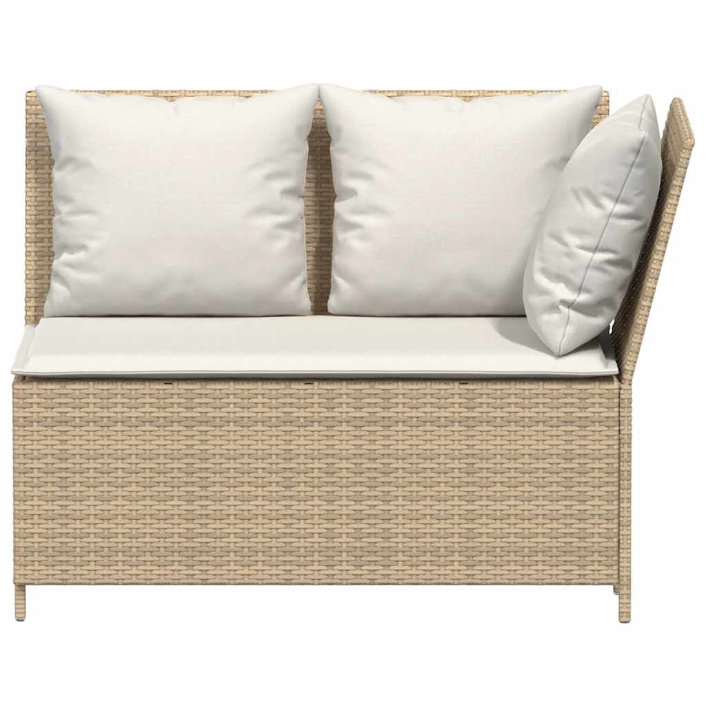 Salon de jardin avec coussins 3 pcs beige résine tressée - XIOS