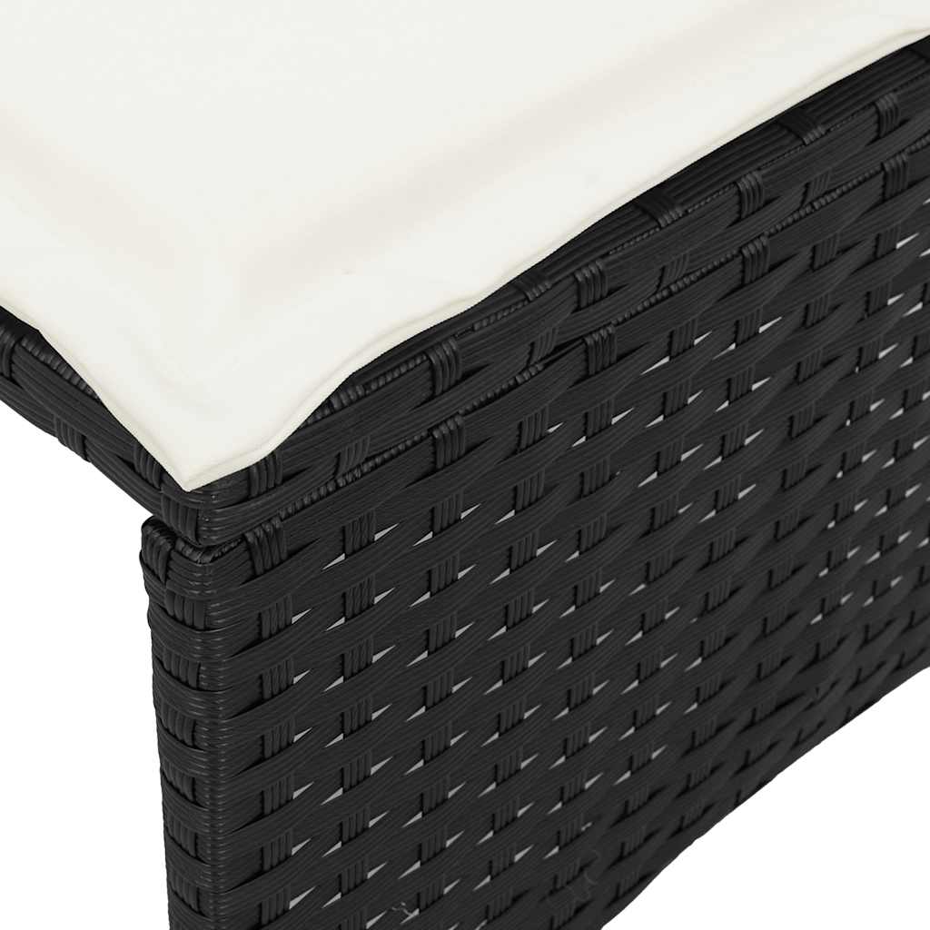 Salon de jardin 5 pcs avec coussins noir résine tressée - XIOS