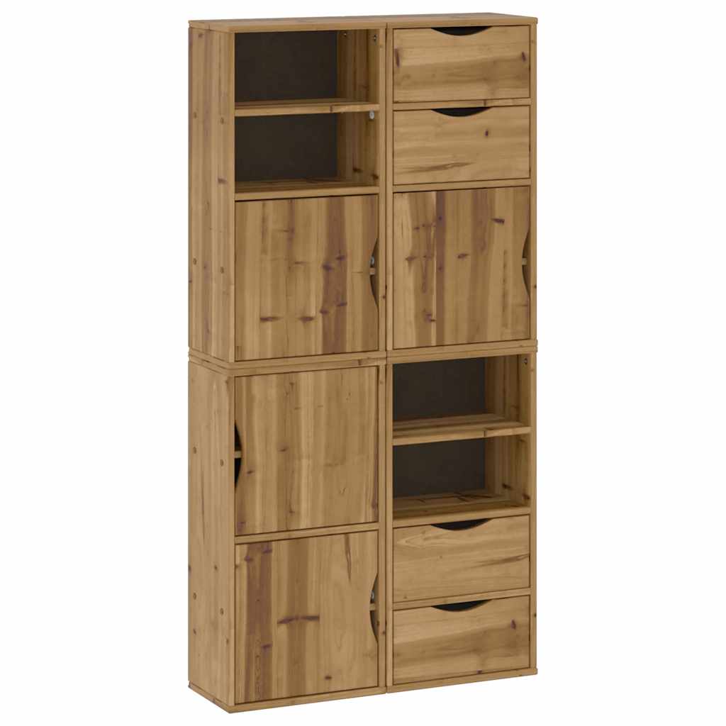 Armoires latérales 4 pcs ODDA 40x24x79 cm bois massif pin - XIOS