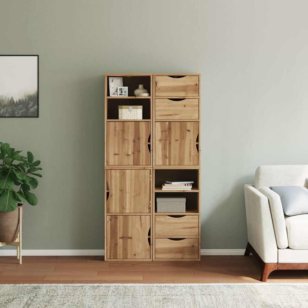 Armoires latérales 4 pcs ODDA 40x24x79 cm bois massif pin - XIOS