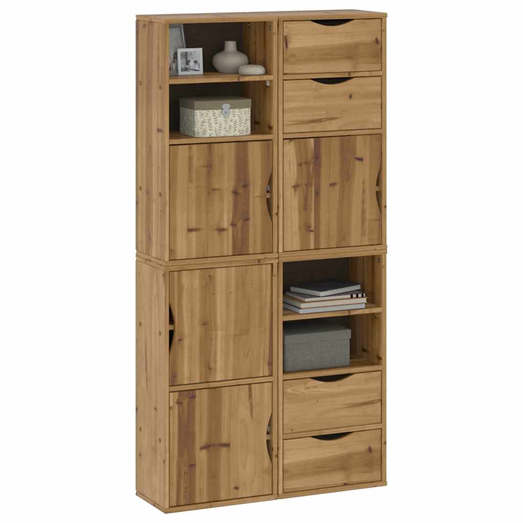 Armoires latérales 4 pcs ODDA 40x24x79 cm bois massif pin - XIOS