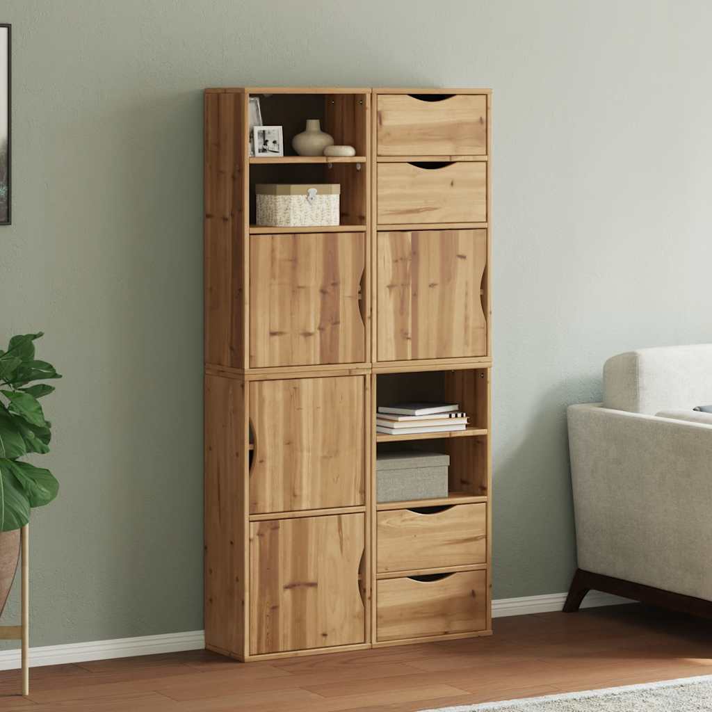 Armoires latérales 4 pcs ODDA 40x24x79 cm bois massif pin - XIOS