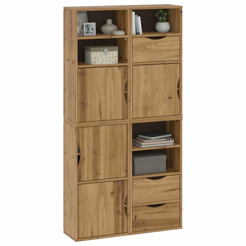 Armoires latérales 4 pcs ODDA 40x24x79 cm bois massif pin - XIOS