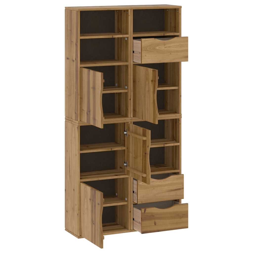 Armoires latérales 4 pcs ODDA 40x24x79 cm bois massif pin - XIOS