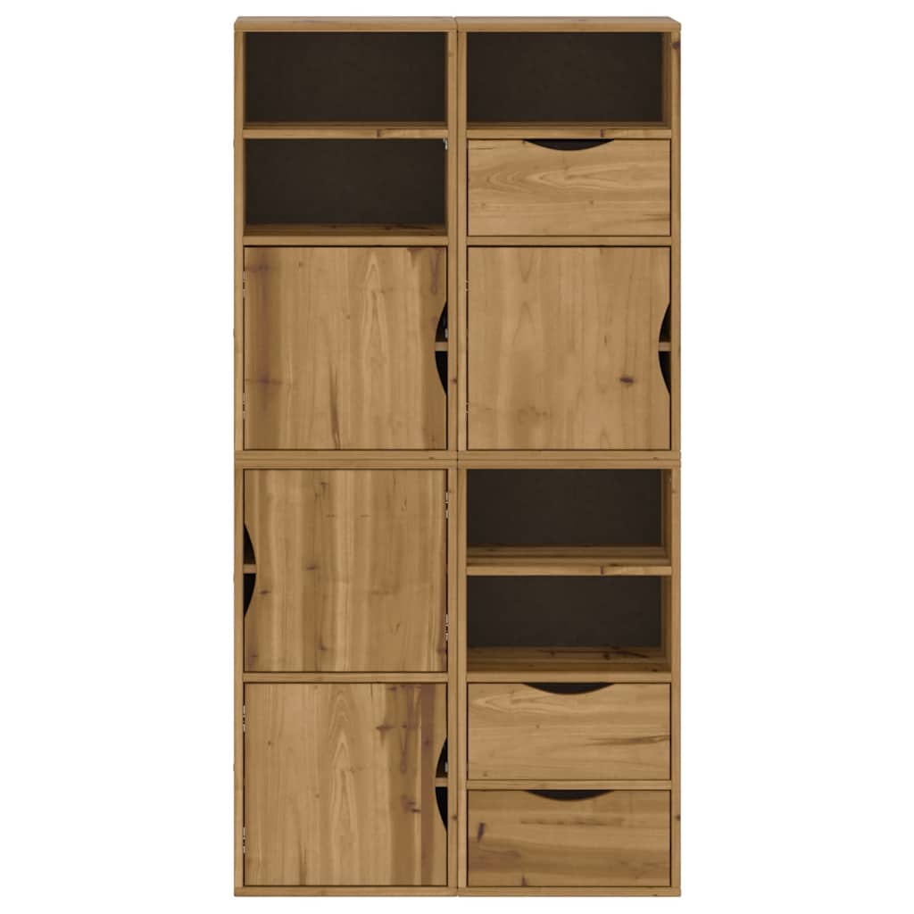 Armoires latérales 4 pcs ODDA 40x24x79 cm bois massif pin - XIOS