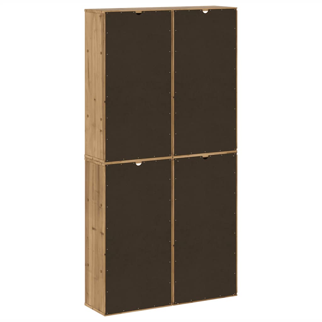 Armoires latérales 4 pcs ODDA 40x24x79 cm bois massif pin - XIOS