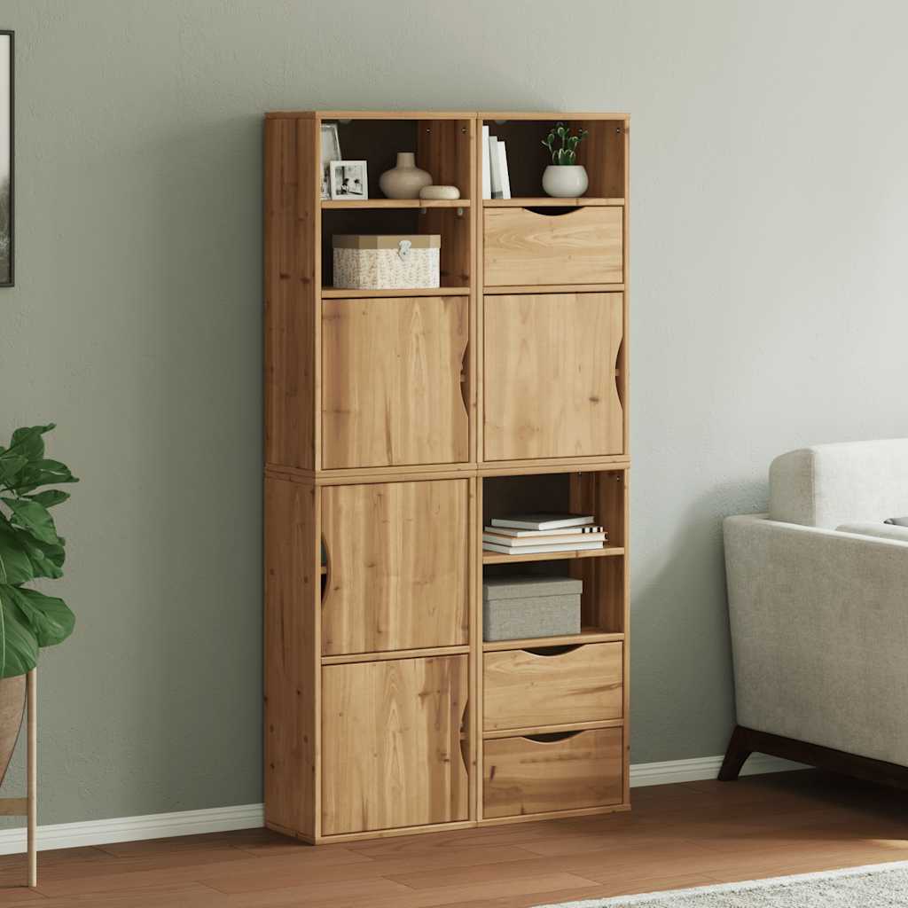Armoires latérales 4 pcs ODDA 40x24x79 cm bois massif pin - XIOS