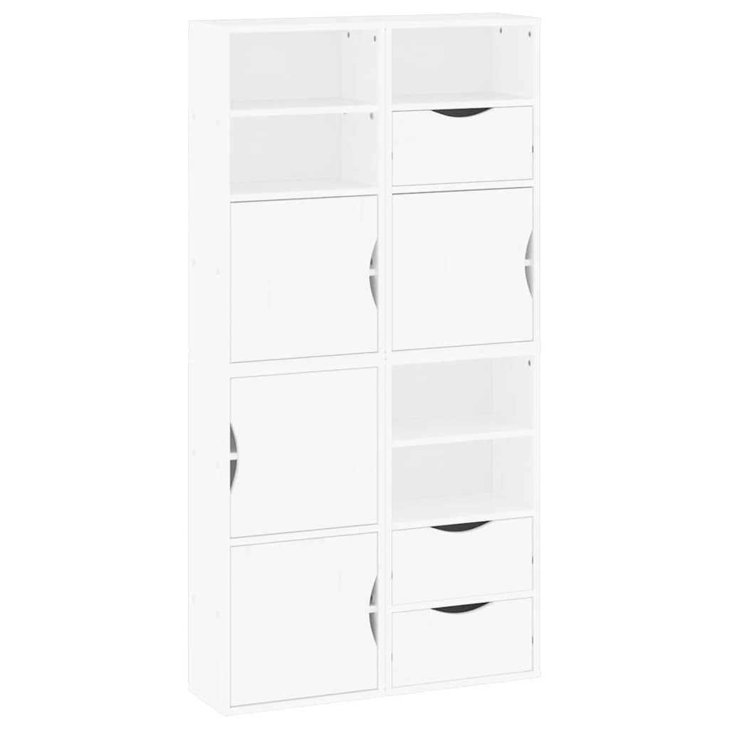 Armoires latérales 4 pcs ODDA blanc 40x24x79 cm bois massif pin - XIOS