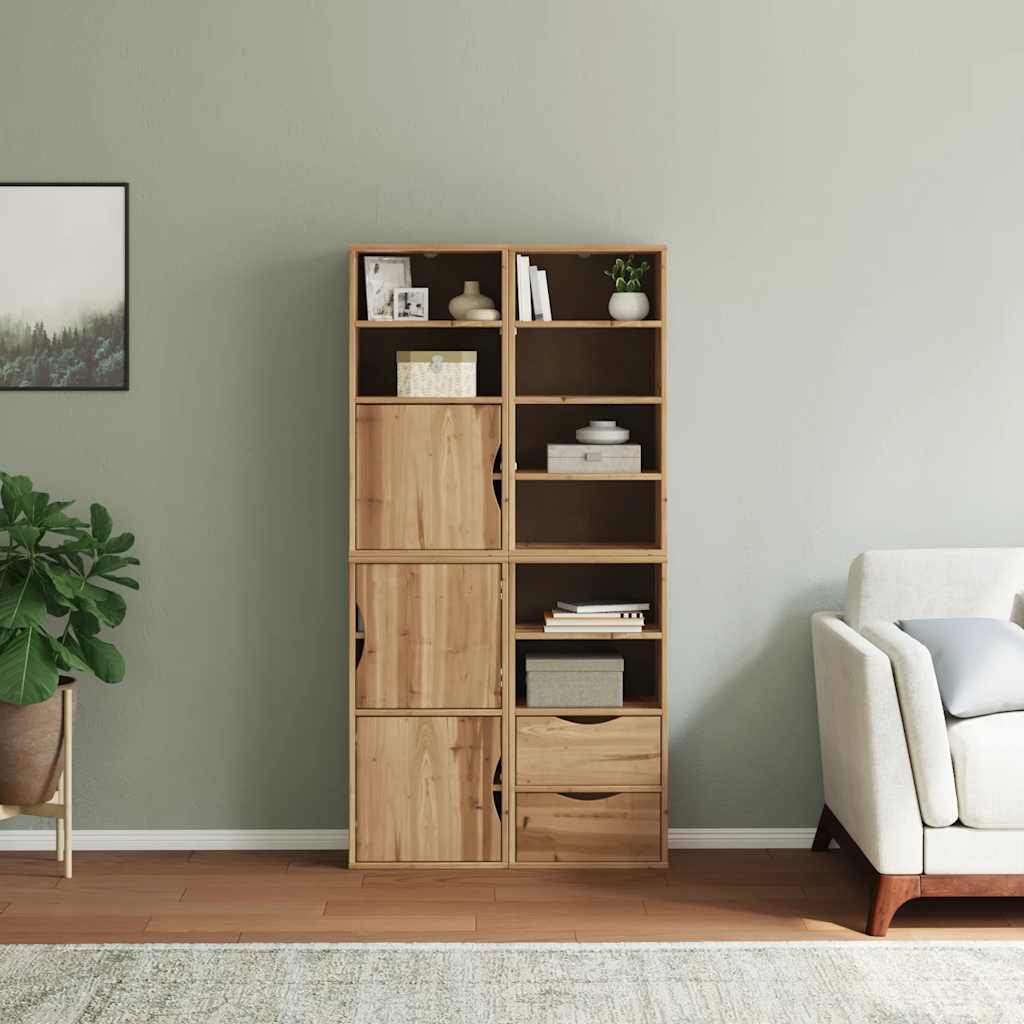 Armoires latérales 4 pcs ODDA 40x24x79 cm bois massif pin - XIOS