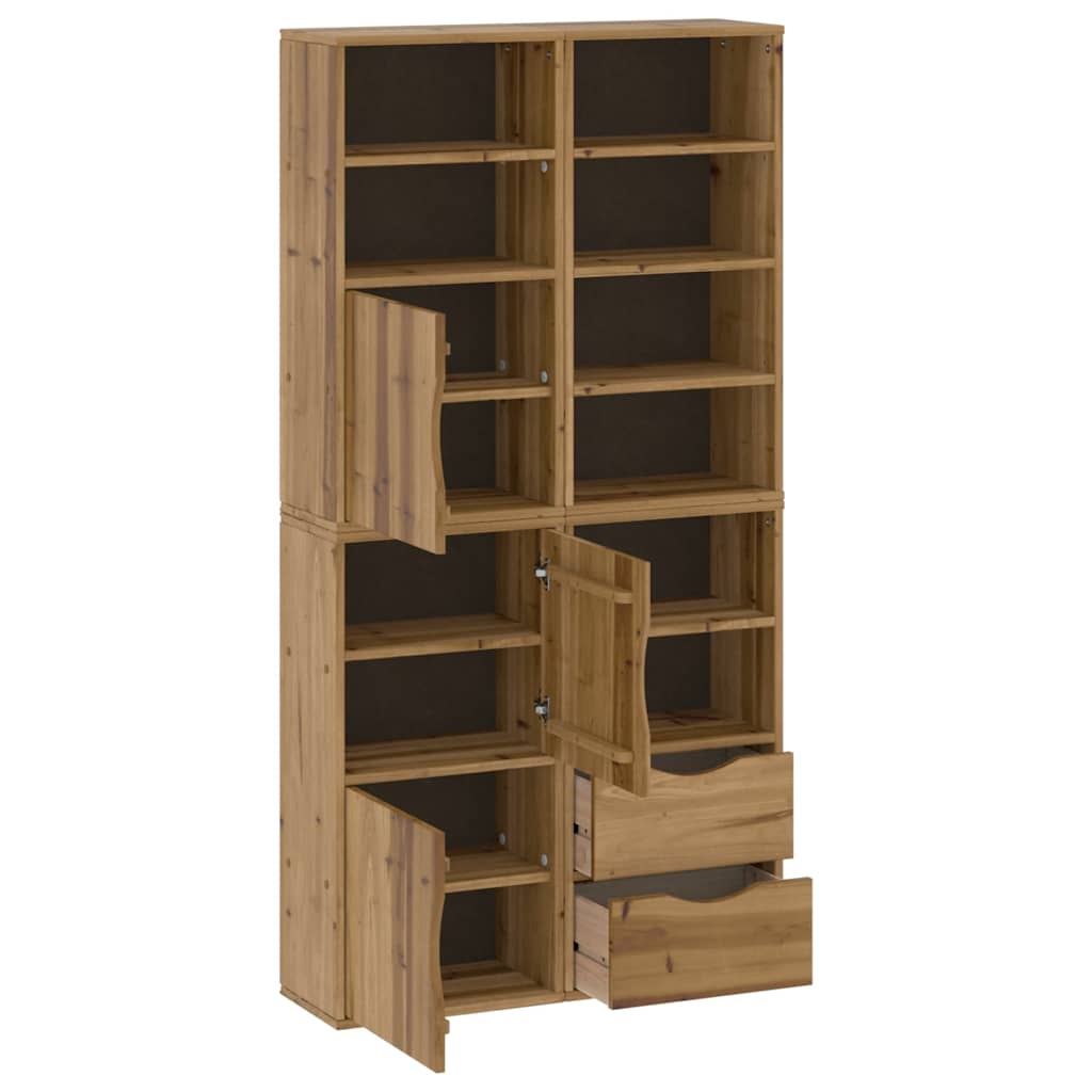 Armoires latérales 4 pcs ODDA 40x24x79 cm bois massif pin - XIOS