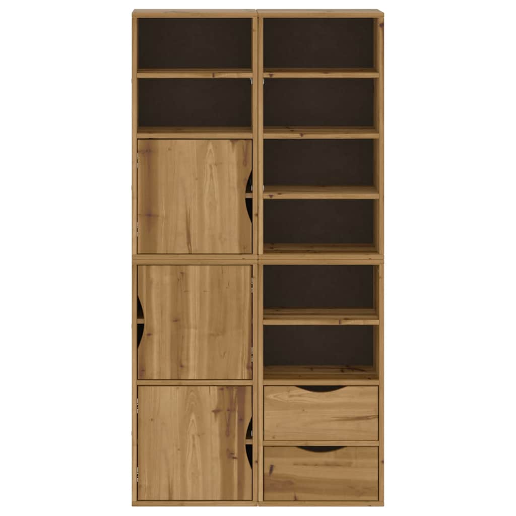 Armoires latérales 4 pcs ODDA 40x24x79 cm bois massif pin - XIOS