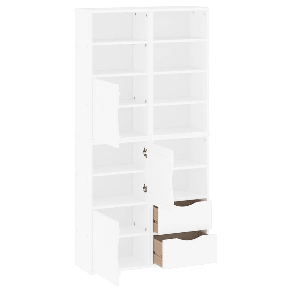 Armoires latérales 4 pcs ODDA blanc 40x24x79 cm bois massif pin - XIOS