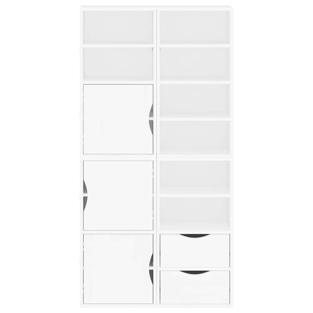 Armoires latérales 4 pcs ODDA blanc 40x24x79 cm bois massif pin - XIOS