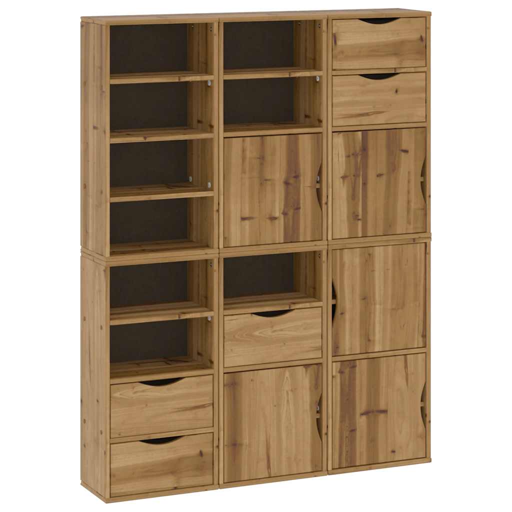 Armoires latérales 6 pcs ODDA 40x24x79 cm bois massif pin - XIOS