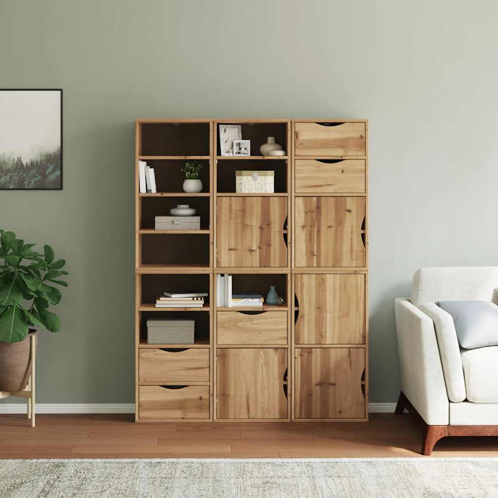 Armoires latérales 6 pcs ODDA 40x24x79 cm bois massif pin - XIOS