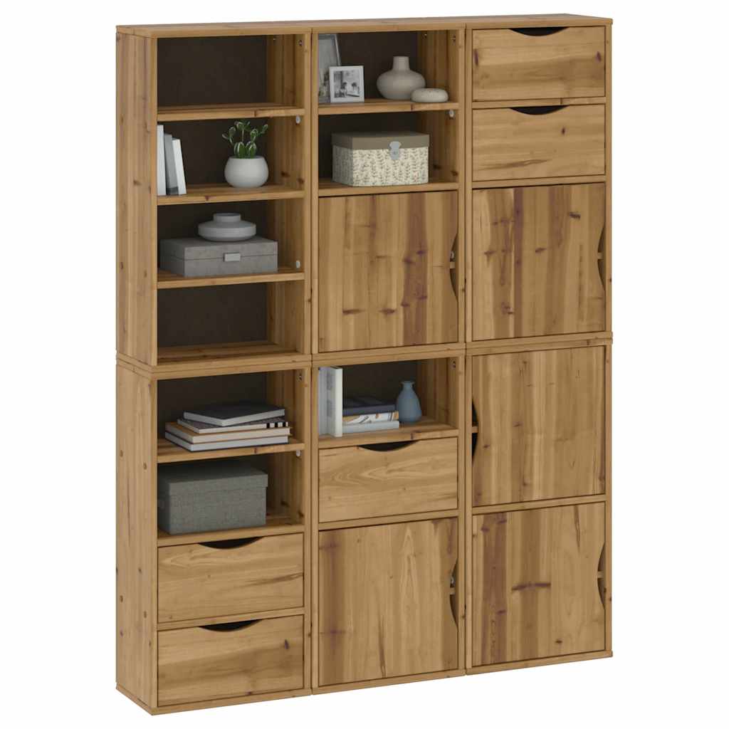 Armoires latérales 6 pcs ODDA 40x24x79 cm bois massif pin - XIOS
