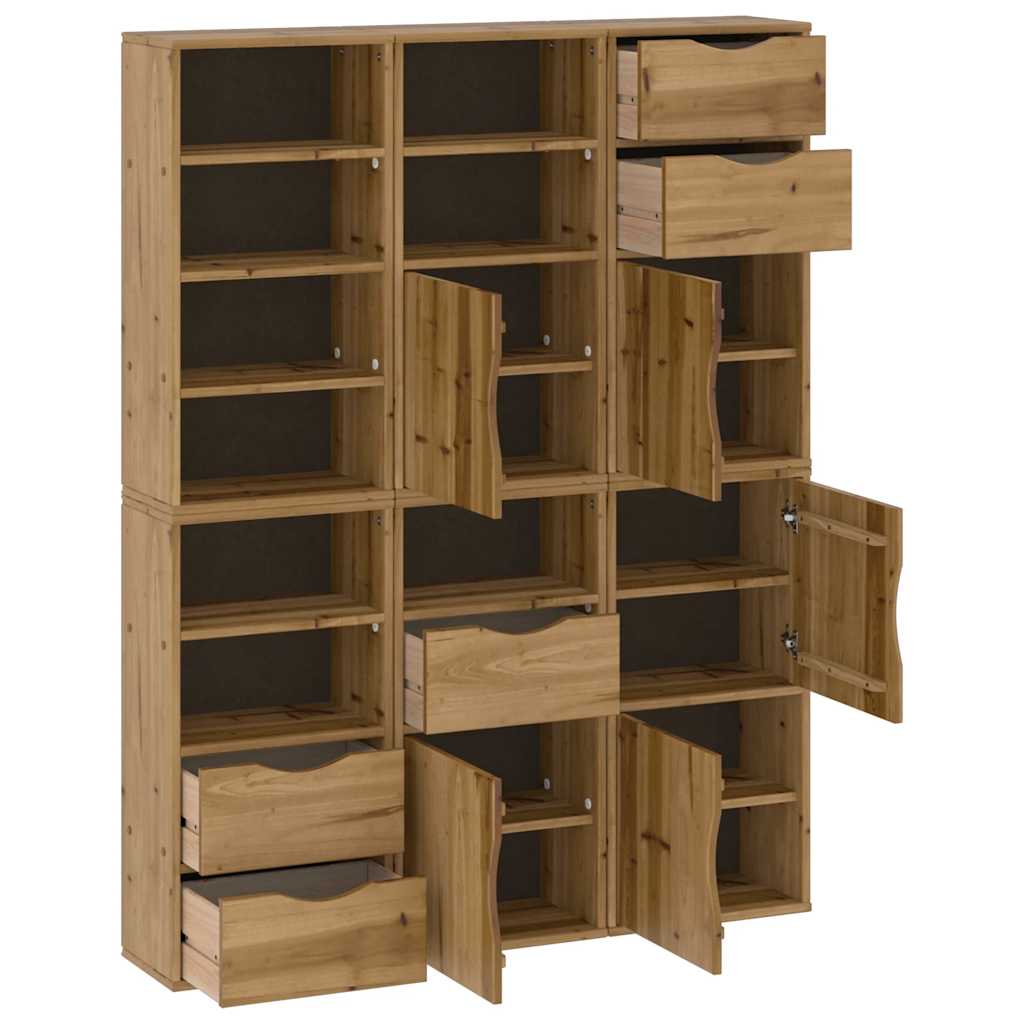 Armoires latérales 6 pcs ODDA 40x24x79 cm bois massif pin - XIOS