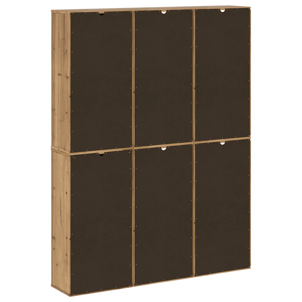 Armoires latérales 6 pcs ODDA 40x24x79 cm bois massif pin - XIOS