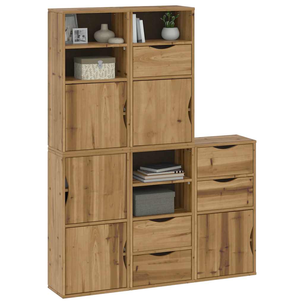 Armoires latérales 5 pcs ODDA 40x24x79 cm bois massif pin - XIOS