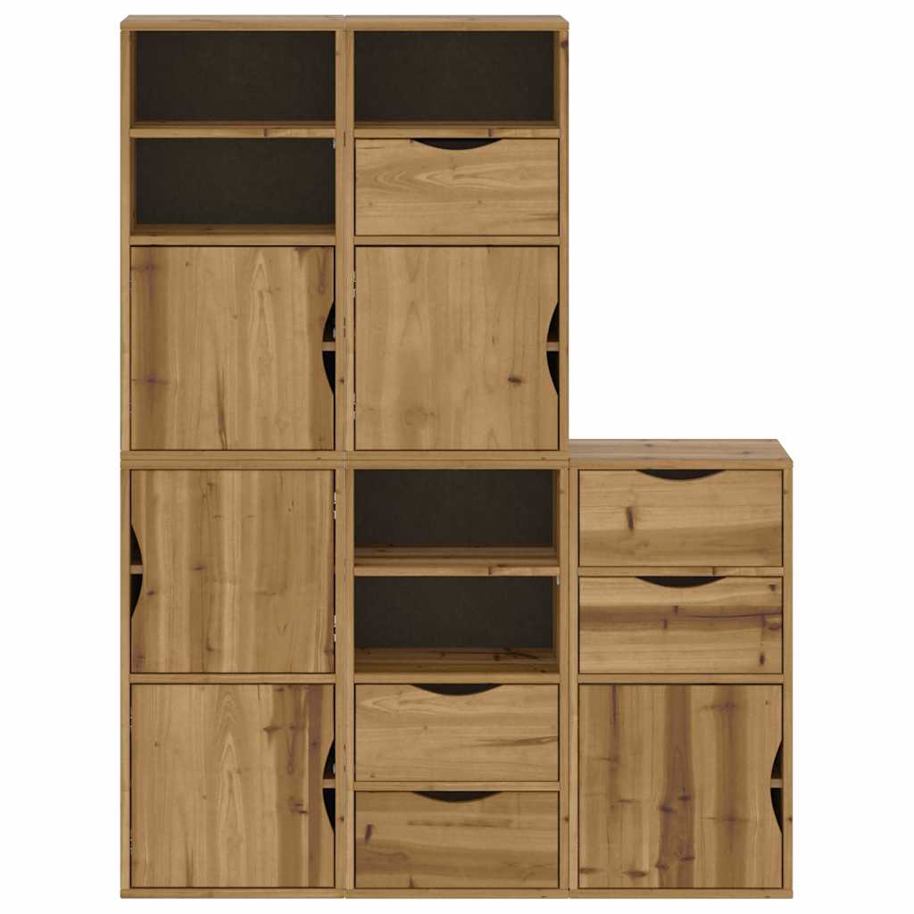Armoires latérales 5 pcs ODDA 40x24x79 cm bois massif pin - XIOS
