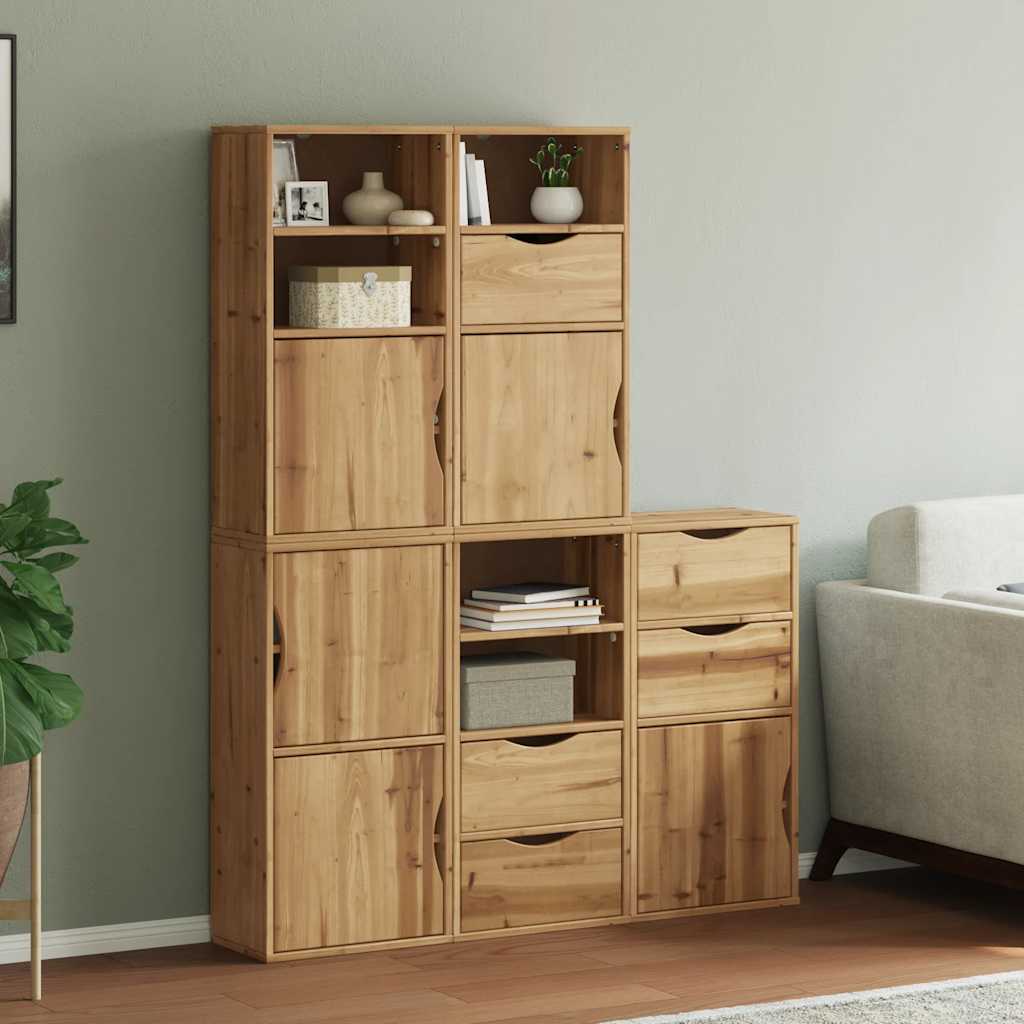 Armoires latérales 5 pcs ODDA 40x24x79 cm bois massif pin - XIOS
