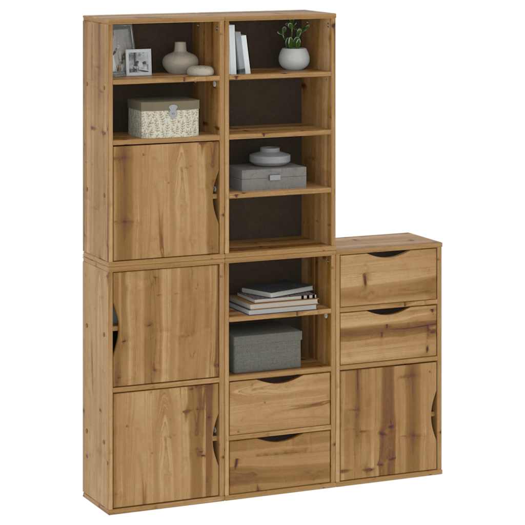 Armoires latérales 5 pcs ODDA 40x24x79 cm bois massif pin - XIOS