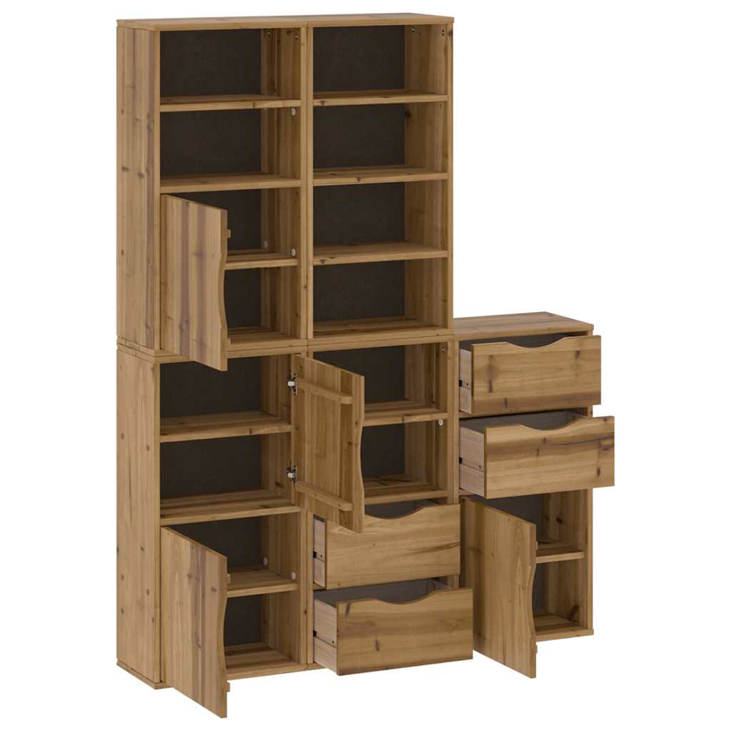 Armoires latérales 5 pcs ODDA 40x24x79 cm bois massif pin - XIOS