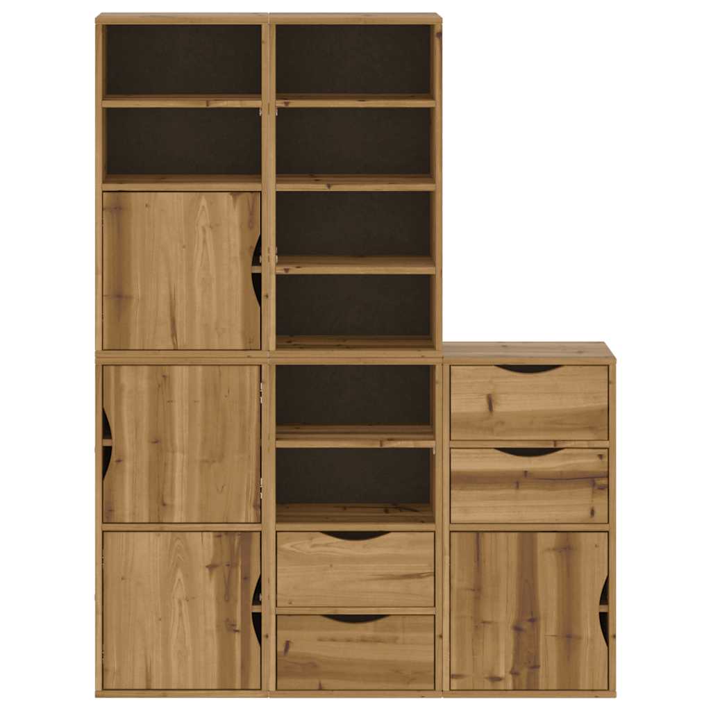Armoires latérales 5 pcs ODDA 40x24x79 cm bois massif pin - XIOS