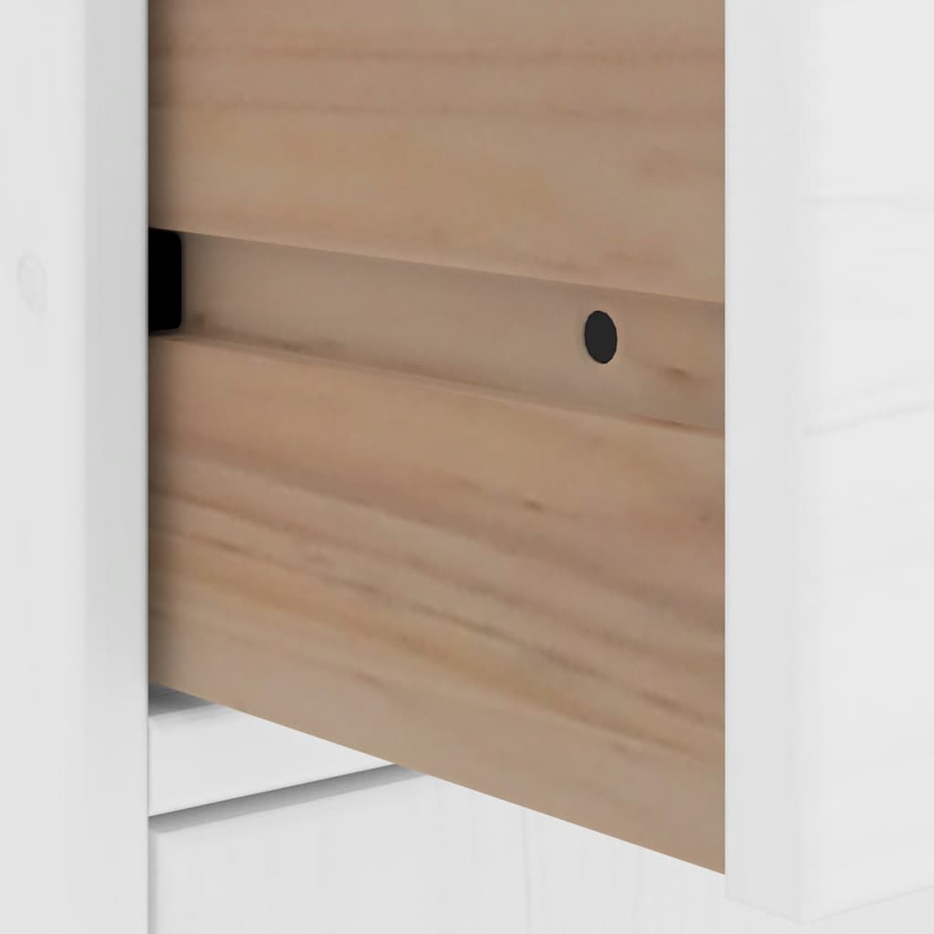 Armoires latérales 5 pcs ODDA blanc 40x24x79 cm bois massif pin