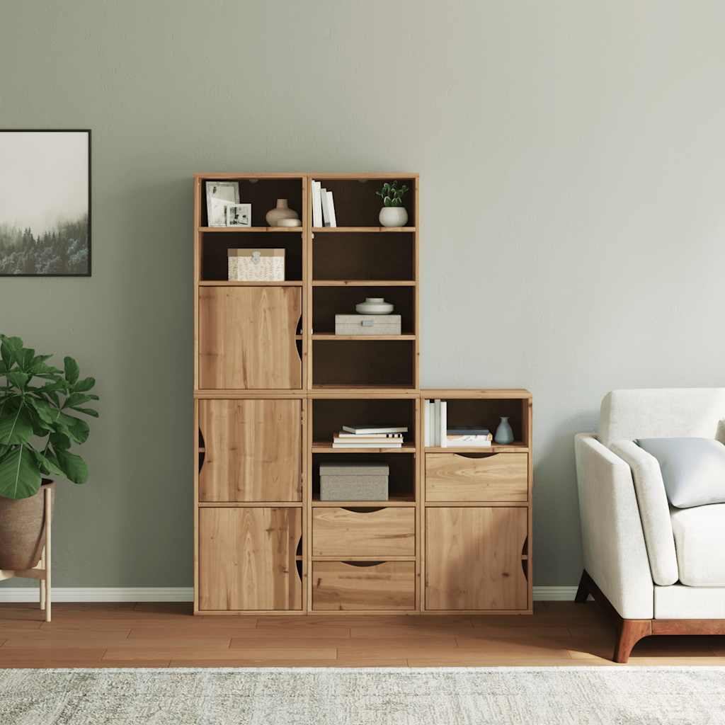 Armoires latérales 5 pcs ODDA 40x24x79 cm bois massif pin - XIOS