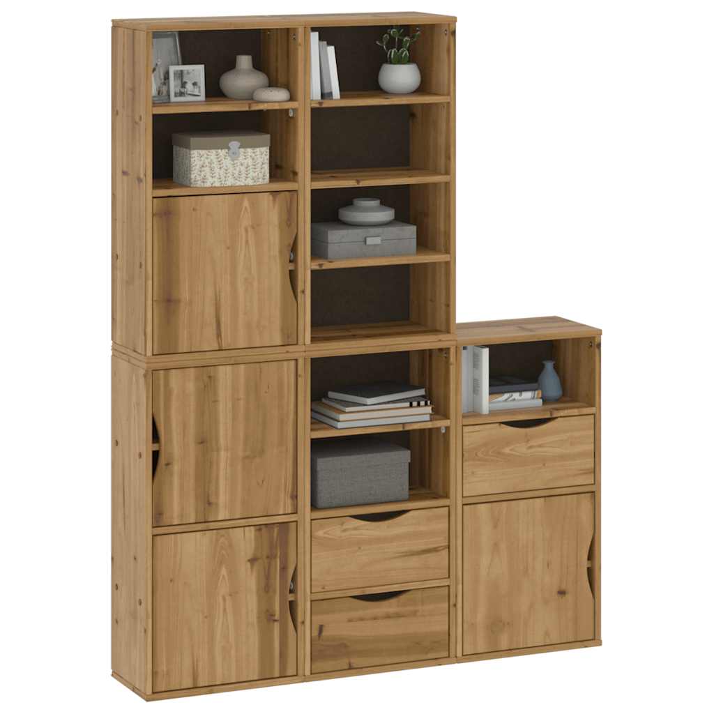 Armoires latérales 5 pcs ODDA 40x24x79 cm bois massif pin - XIOS