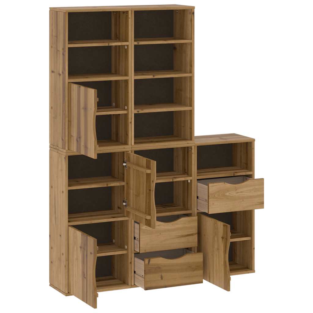 Armoires latérales 5 pcs ODDA 40x24x79 cm bois massif pin - XIOS