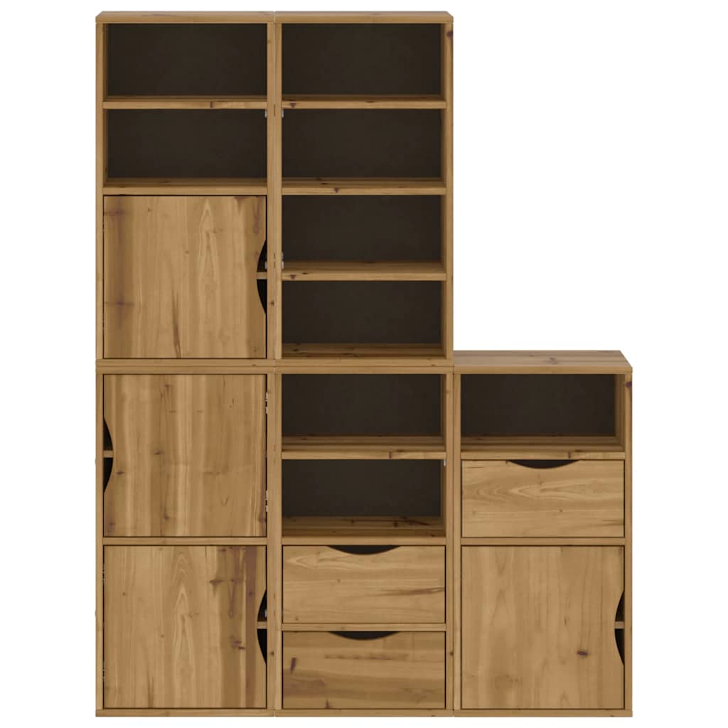 Armoires latérales 5 pcs ODDA 40x24x79 cm bois massif pin - XIOS
