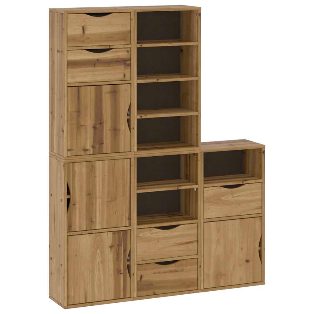 Armoires latérales 5 pcs ODDA 40x24x79 cm bois massif pin - XIOS