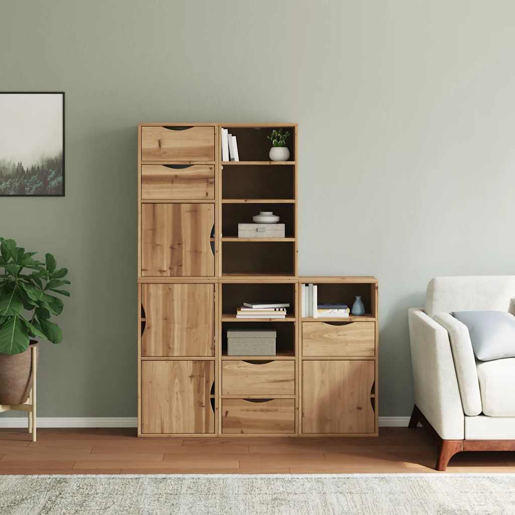 Armoires latérales 5 pcs ODDA 40x24x79 cm bois massif pin - XIOS