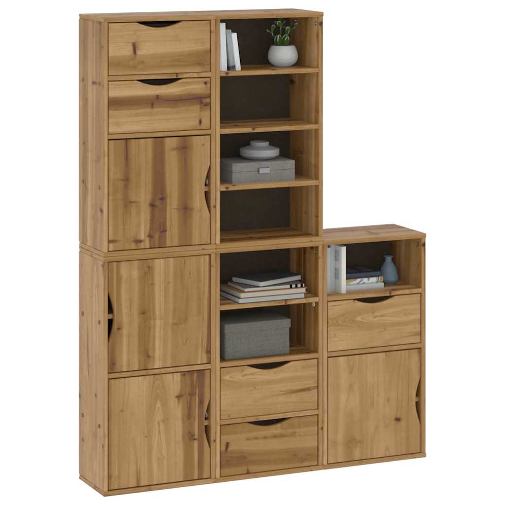 Armoires latérales 5 pcs ODDA 40x24x79 cm bois massif pin - XIOS
