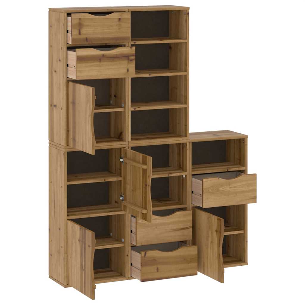 Armoires latérales 5 pcs ODDA 40x24x79 cm bois massif pin - XIOS