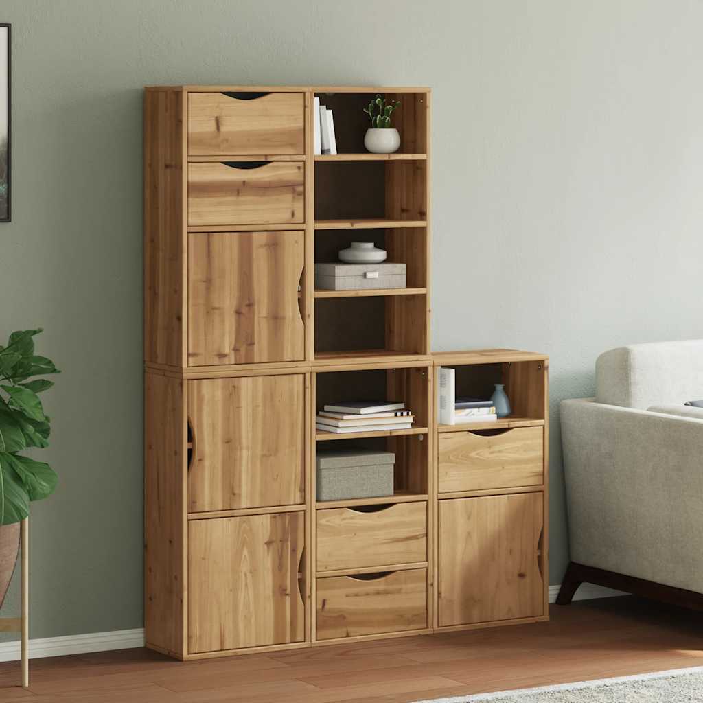 Armoires latérales 5 pcs ODDA 40x24x79 cm bois massif pin - XIOS