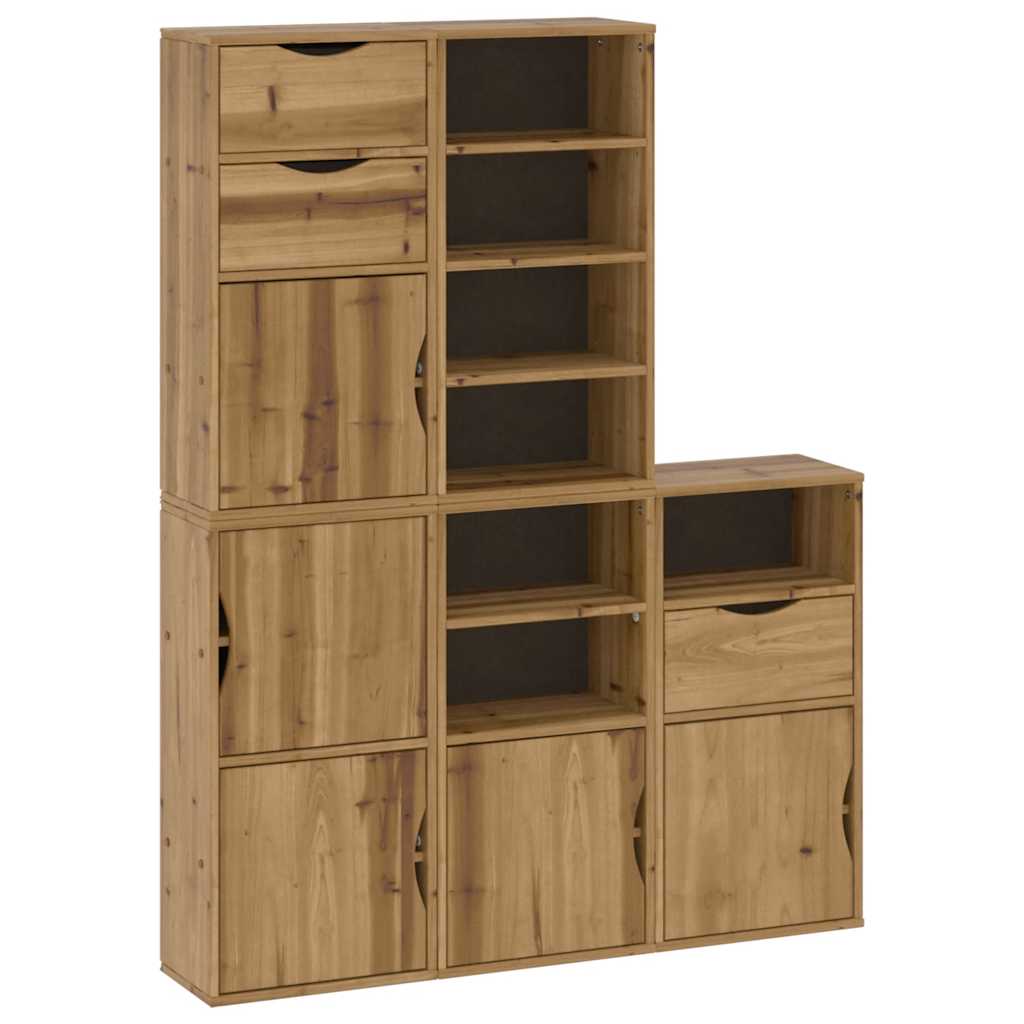 Armoires latérales 5 pcs ODDA 40x24x79 cm bois massif pin - XIOS