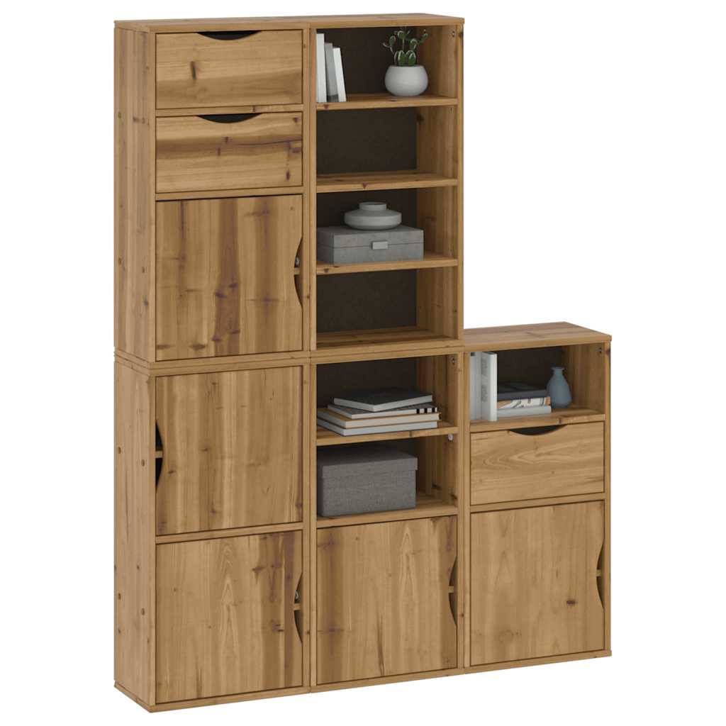 Armoires latérales 5 pcs ODDA 40x24x79 cm bois massif pin - XIOS