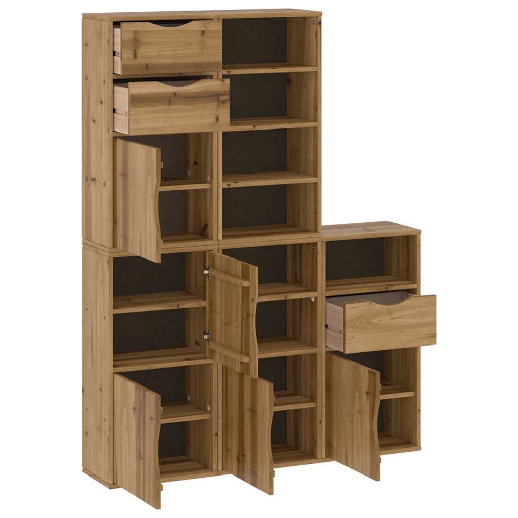 Armoires latérales 5 pcs ODDA 40x24x79 cm bois massif pin - XIOS