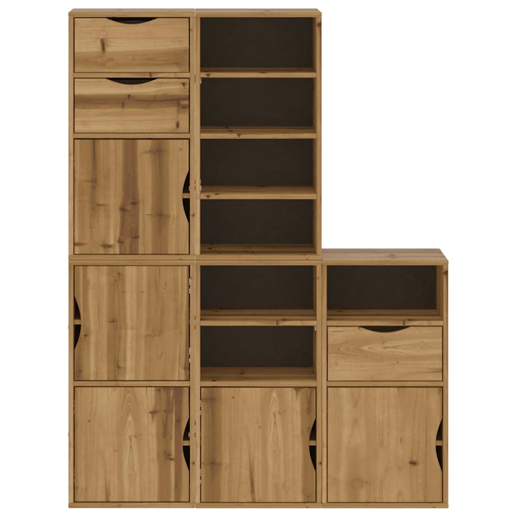 Armoires latérales 5 pcs ODDA 40x24x79 cm bois massif pin - XIOS