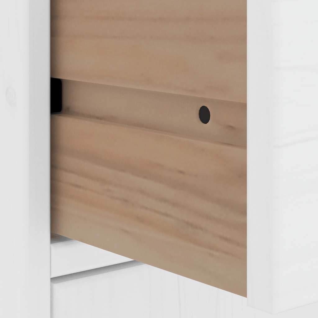 Armoires latérales 5 pcs ODDA blanc 40x24x79 cm bois massif pin
