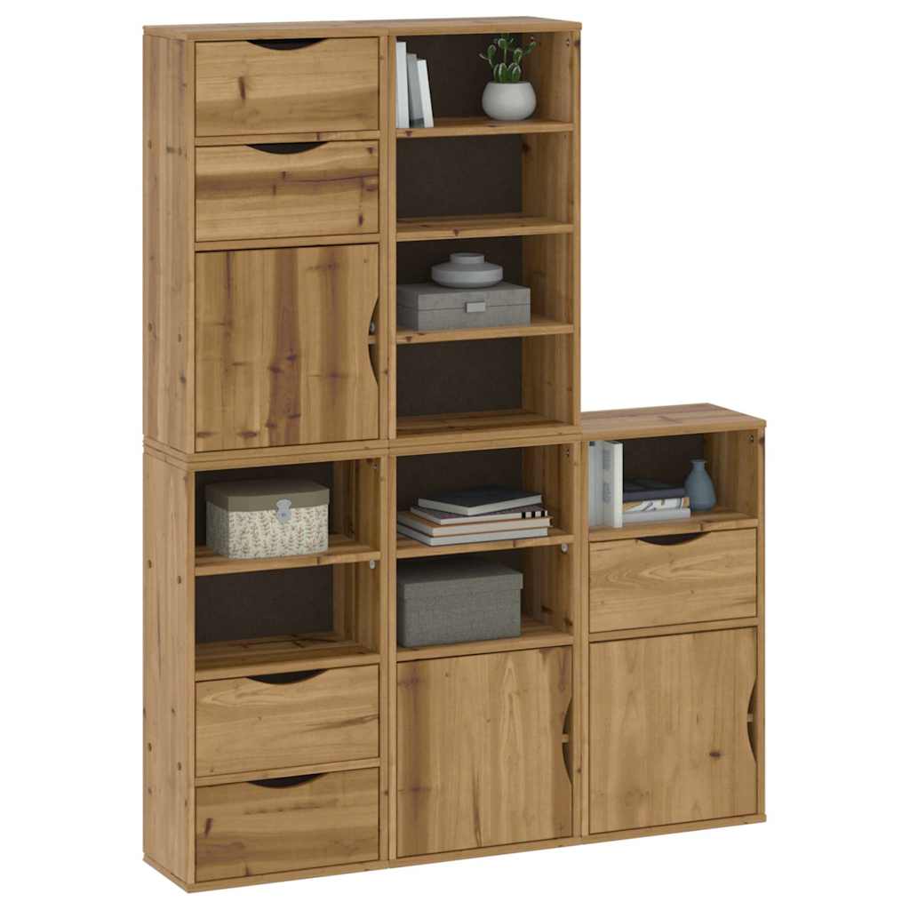 Armoires latérales 5 pcs ODDA 40x24x79 cm bois massif pin - XIOS