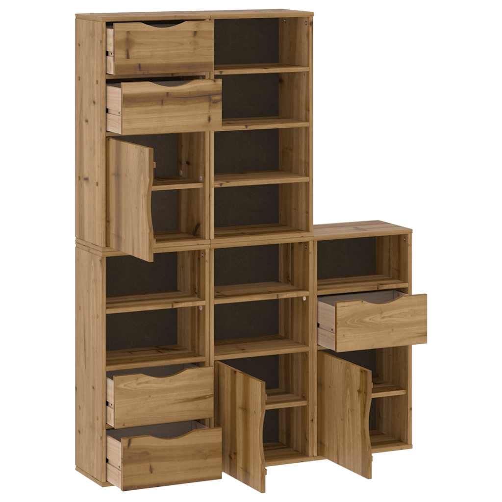 Armoires latérales 5 pcs ODDA 40x24x79 cm bois massif pin - XIOS