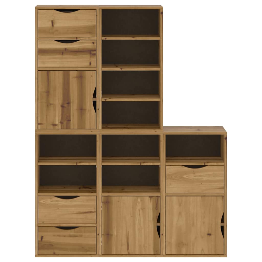 Armoires latérales 5 pcs ODDA 40x24x79 cm bois massif pin - XIOS