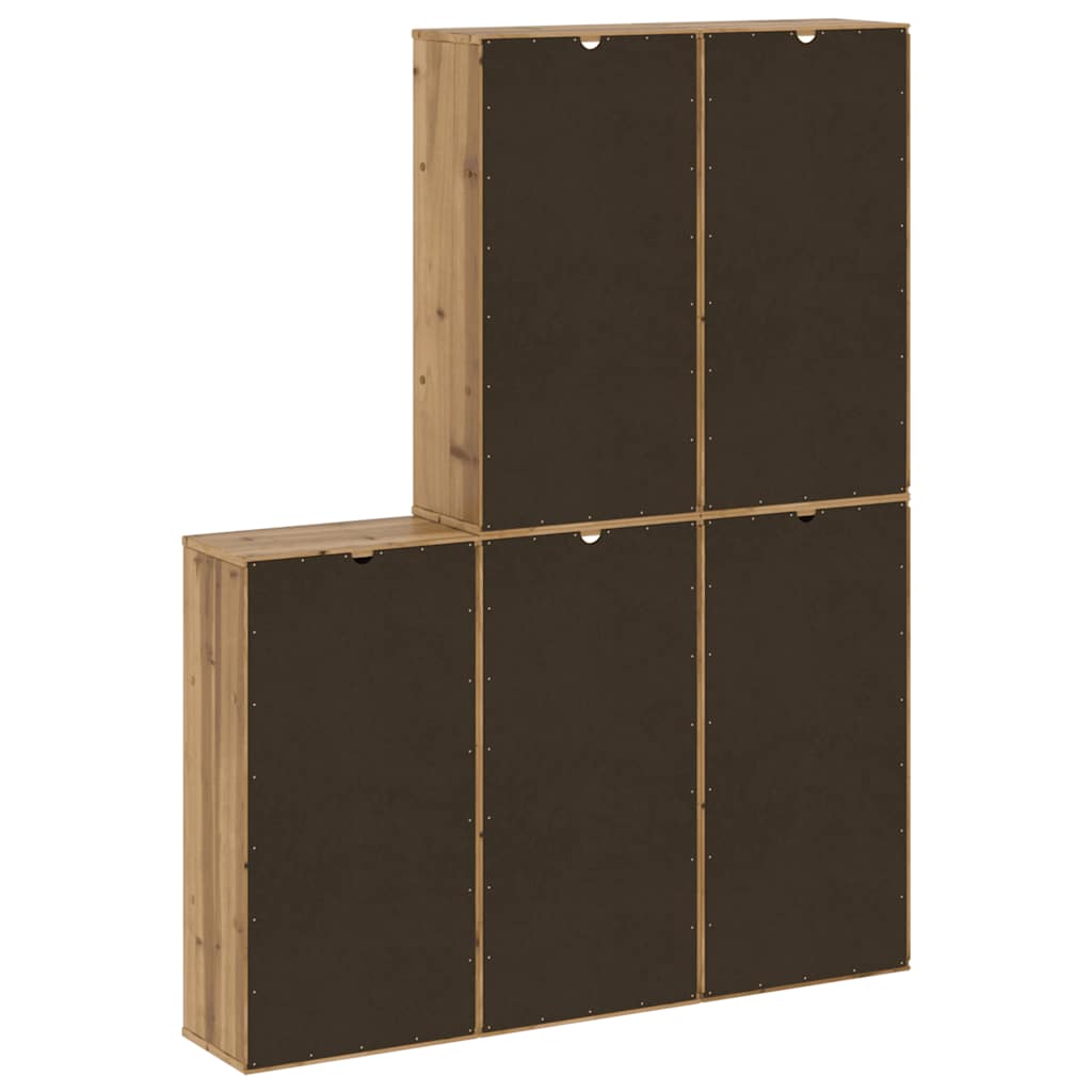 Armoires latérales 5 pcs ODDA 40x24x79 cm bois massif pin - XIOS