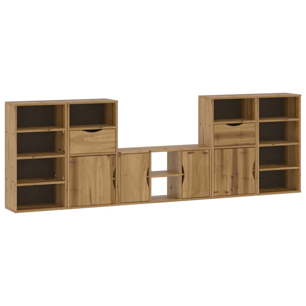 Meubles TV 5 pcs avec rangement ODDA bois de pin massif Meubles TV vidaXL